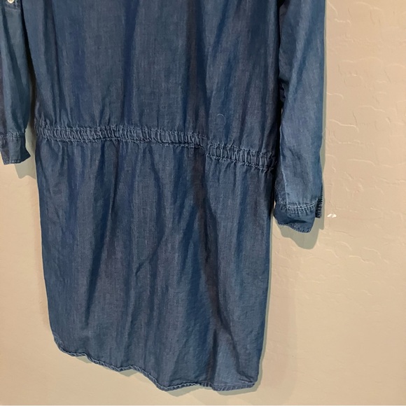 Gloria Vanderbilt Denim Dresse Indigo Chambray Shirt Blouse Dress Womens Sz S - Picture 9 of 11